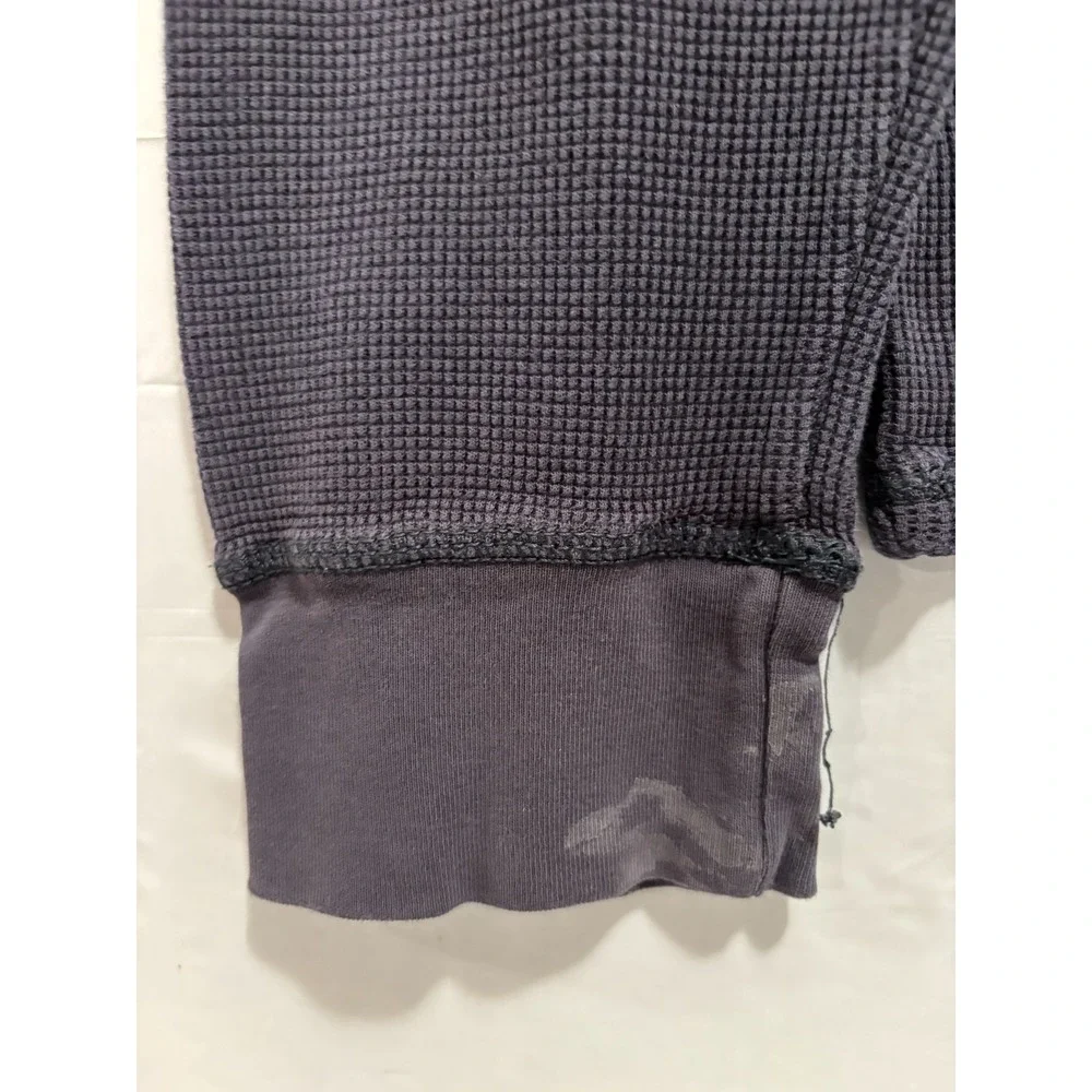 Polo Ralph Lauren Crew Neck Sweater Mens Faded Black Waffle Knit Vintage Y2K 2XL
